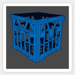 Blue Milk Crate Magnet